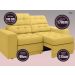 Sofá Jobim 1,70m Assento Retrátil e Reclinável Velosuede Canário - NETSOFAS