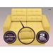Sofá Jobim 1,70m Assento Retrátil e Reclinável Velosuede Canário - NETSOFAS