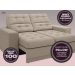 Sofá Jobim 1,70m Assento Retrátil e Reclinável Velosuede Capuccino - NETSOFAS