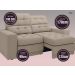 Sofá Jobim 1,70m Assento Retrátil e Reclinável Velosuede Capuccino - NETSOFAS