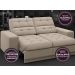 Sofá Jobim 1,70m Assento Retrátil e Reclinável Velosuede Capuccino - NETSOFAS