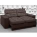 Sofá Jobim 1,70m Assento Retrátil e Reclinável Velosuede Chocolate - NETSOFAS
