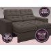 Sofá Jobim 1,70m Assento Retrátil e Reclinável Velosuede Chocolate - NETSOFAS