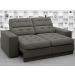 Sofá Jobim 1,70m Assento Retrátil e Reclinável Velosuede Cinza - NETSOFAS