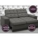 Sofá Jobim 1,70m Assento Retrátil e Reclinável Velosuede Cinza - NETSOFAS