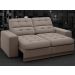 Sofá Jobim 1,70m Assento Retrátil e Reclinável Velosuede Marrom - NETSOFAS