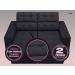 Sofá Jobim 1,70m Assento Retrátil e Reclinável Velosuede Preto - NETSOFAS