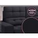 Sofá Jobim 1,70m Assento Retrátil e Reclinável Velosuede Preto - NETSOFAS