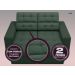 Sofá Jobim 1,70m Assento Retrátil e Reclinável Velosuede Verde - NETSOFAS