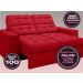 Sofá Jobim 1,70m Assento Retrátil e Reclinável Velosuede Vermelho - NETSOFAS