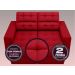 Sofá Jobim 1,70m Assento Retrátil e Reclinável Velosuede Vermelho - NETSOFAS