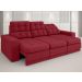 Sofá Jobim 2,05m Assento Retrátil e Reclinável Velosuede Vermelho - NETSOFAS