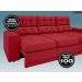 Sofá Jobim 2,05m Assento Retrátil e Reclinável Velosuede Vermelho - NETSOFAS