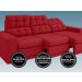 Sofá Jobim 2,05m Assento Retrátil e Reclinável Velosuede Vermelho - NETSOFAS