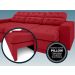 Sofá Jobim 2,05m Assento Retrátil e Reclinável Velosuede Vermelho - NETSOFAS