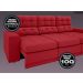 Sofá Jobim 2,30m Assento Retrátil e Reclinável Velosuede Vermelho - NETSOFAS
