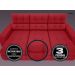 Sofá Jobim 2,30m Assento Retrátil e Reclinável Velosuede Vermelho - NETSOFAS