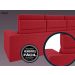 Sofá Jobim 2,30m Assento Retrátil e Reclinável Velosuede Vermelho - NETSOFAS