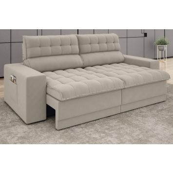 Sofá Omega 2,00m Assento Retrátil e Reclinável Velosuede Areia - NETSOFAS é boa?