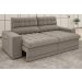 Sofá Omega 2,00m Assento Retrátil e Reclinável Velosuede Bege - NETSOFAS