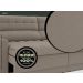 Sofá Omega 2,00m Assento Retrátil e Reclinável Velosuede Bege - NETSOFAS