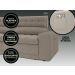 Sofá Omega 2,00m Assento Retrátil e Reclinável Velosuede Bege - NETSOFAS