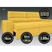 Sofá Omega 2,00m Assento Retrátil e Reclinável Velosuede Canário - NETSOFAS