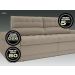 Sofá Omega 2,00m Assento Retrátil e Reclinável Velosuede Capuccino - NETSOFAS