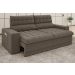 Sofá Omega 2,00m Assento Retrátil e Reclinável Velosuede Marrom - NETSOFAS