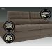 Sofá Omega 2,00m Assento Retrátil e Reclinável Velosuede Marrom - NETSOFAS