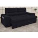 Sofá Omega 2,00m Assento Retrátil e Reclinável Velosuede Preto - NETSOFAS