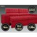 Sofá Omega 2,00m Assento Retrátil e Reclinável Velosuede Vermelho - NETSOFAS