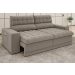 Sofá Omega 2,30m Assento Retrátil e Reclinável Velosuede Bege - NETSOFAS