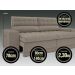 Sofá Omega 2,30m Assento Retrátil e Reclinável Velosuede Bege - NETSOFAS