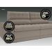 Sofá Omega 2,30m Assento Retrátil e Reclinável Velosuede Bege - NETSOFAS