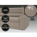 Sofá Omega 2,30m Assento Retrátil e Reclinável Velosuede Capuccino - NETSOFAS