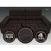 Sofá Omega 2,30m Assento Retrátil e Reclinável Velosuede Chocolate - NETSOFAS