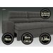 Sofá Omega 2,30m Assento Retrátil e Reclinável Velosuede Cinza - NETSOFAS