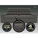 Sofá Omega 2,30m Assento Retrátil e Reclinável Velosuede Cinza - NETSOFAS
