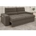 Sofá Omega 2,30m Assento Retrátil e Reclinável Velosuede Marrom - NETSOFAS