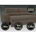 Sofá Omega 2,30m Assento Retrátil e Reclinável Velosuede Marrom - NETSOFAS
