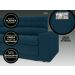 Sofá Omega 2,30m Assento Retrátil e Reclinável Velosuede Royal - NETSOFAS