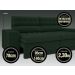 Sofá Omega 2,30m Assento Retrátil e Reclinável Velosuede Verde - NETSOFAS