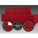 Sofá Omega 2,30m Assento Retrátil e Reclinável Velosuede Vermelho - NETSOFAS