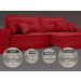 Sofá Palermo 2,20m Assento Retrátil e Reclinável Velosuede Vermelho - NETSOFAS