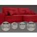 Sofá Palermo 2,40m Assento Retrátil e Reclinável Velosuede Vermelho - NETSOFAS