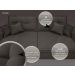 Sofá Palermo 2,40m Retrátil e Reclinável Velosuede Chocolate - NETSOFAS 