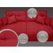 Sofá Palermo 2,80m Assento Retrátil e Reclinável Velosuede Vermelho - NETSOFAS