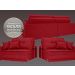 Sofá Palermo 2,80m Assento Retrátil e Reclinável Velosuede Vermelho - NETSOFAS