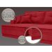 Sofá Palermo 2,80m Assento Retrátil e Reclinável Velosuede Vermelho - NETSOFAS